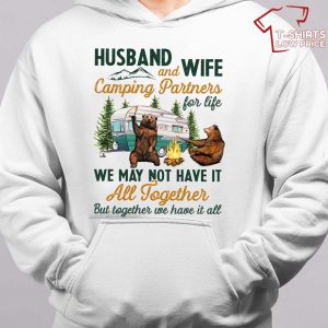 Husband And Wife Camping Partners For Life Unisex Hoodie